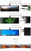 Waveshare 7.9inch Capacitive LCD HDMI Touch Control Panel 400×1280 Resolution IPS Screen with Toughened Glass Cover Supports All Versions of Raspberry Pi Jetson Nano Windows 7.9Zoll Mini Bildschirm – Ansicht 6