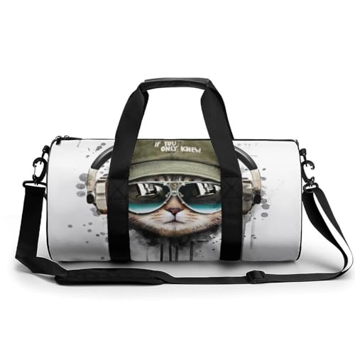 Sac de voyage chat aquarelle pour week-end randonnée camping