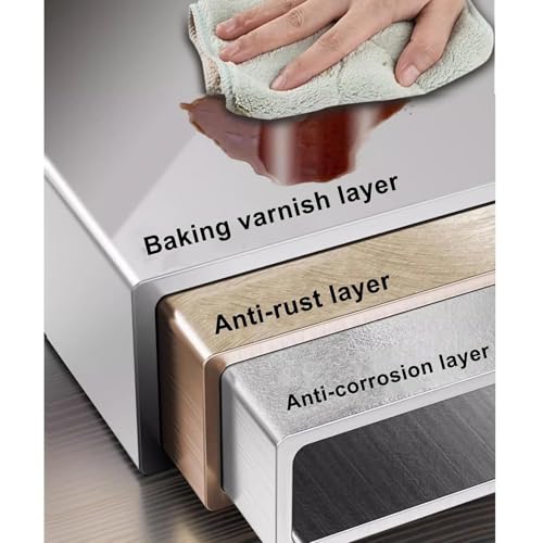 خزانة تخزين للمطبخ من 6 طبقات مع ابواب شفافة، خزائن المؤن وارفف قابلة للتعديل وحامل ميكروويف للمنزل والمطبخ والمراب وتنظيم المؤن