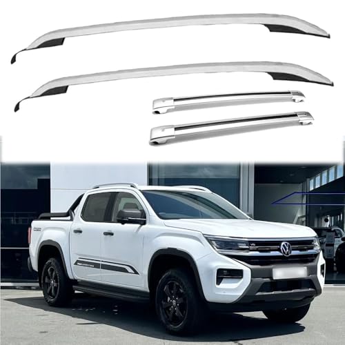4Pcs for VW Amarok 2023-2026 Silver roof Rail Roof Rack Cross Bar Accessories