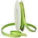 Morex Swiss Dot Grosgrain Ribbon, 3/8-Inch by 20-Yard Spool, Lime