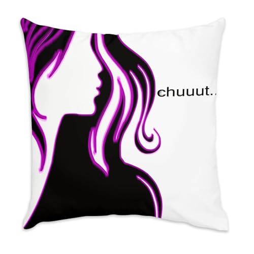 Coussin en velours blanc design femme pour une déco de salon moderne et élégante