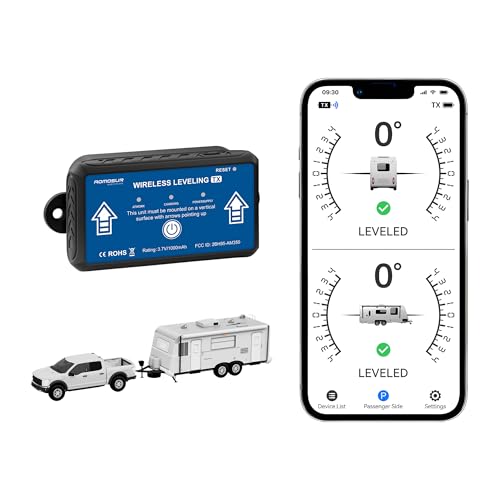 AOMOSUR Wireless RV Leveling System App Camper Leveler with 6-Axis Precise Guidance for Travel Trailers Motorhomes Caravans Easy-Detach Magnet Design