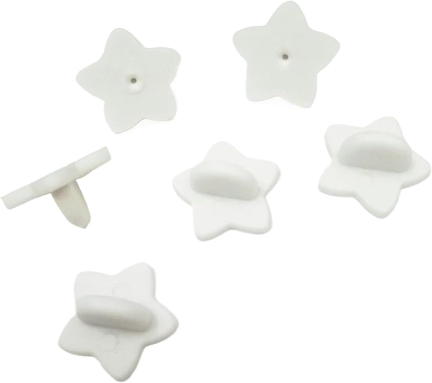 Rubber Backs for Pins Pin Backs 250pcs Rubber Star Brooch Bukle Button Clasp Back Stopper for DIY Jewelry Making Badge Holder