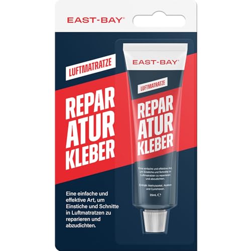 East Bay Luftmatratzen-Reparaturset | Reparaturkleber für Luftmatratzen | Gummi-Flüssigreparaturset | Extrem starker PVC-Kleber | Benutzerfreundlich, schnelle Reparatur und hohe Haltbarkeit
