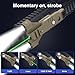 DARKFANG 1450 Lumen Tactical Flashlight with Green Laser Beam Combo, Low Profile Design Rechargeable Weapon Light for Picatinny Rail(FDE)