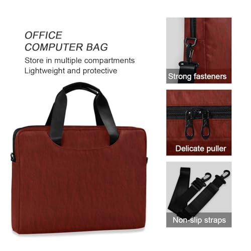Maletín para laptop tipo mensajero 15.6 pulgadas marrón rojizo miniatura 6