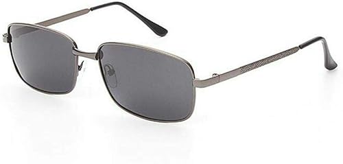 Hombres de metal gris aviador multifocal gafas de lectura progresivo fotocromático Anti-UV lector