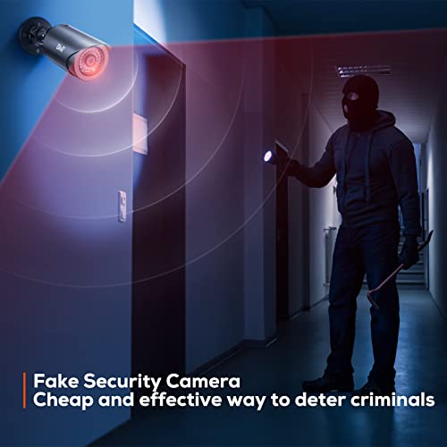 image for BNT Dummy Fake Security Camera, with One Red LED Light at Night, for H