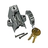 360 Twin Universal Motorcycle Helmet Lock for 7/8' to 1-1/4' Handlebars (Chrome)