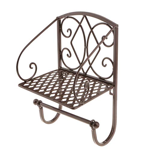 Preisvergleich Produktbild Backbayia Toilettenpapierhalter aus Eisen, Toilettenpapierhalter für Badezimmer, Küche, Waschbecken, Hotel, Rot