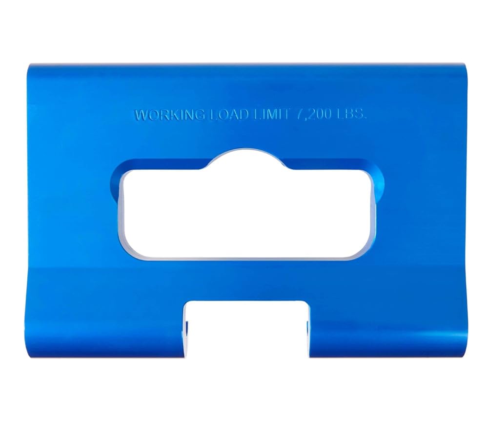 Mytee Products (20 Pack) Heavy Duty 7.5” Blue Aluminum Removable J-Plate for Extruded Tie Down for East Trailers - 7,200 Lbs Working Load Limit