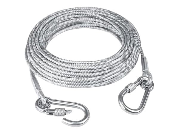 Heavy Duty Clothes Drying Rope 10 Meter with Hooks | Strong Steel Clothesline for Balcony, Bathroom, Travel & Camping | Rust-Resistant Durable Cloth Line for Indoor & Outdoor Use (Silver) (5 Meter)-image-30