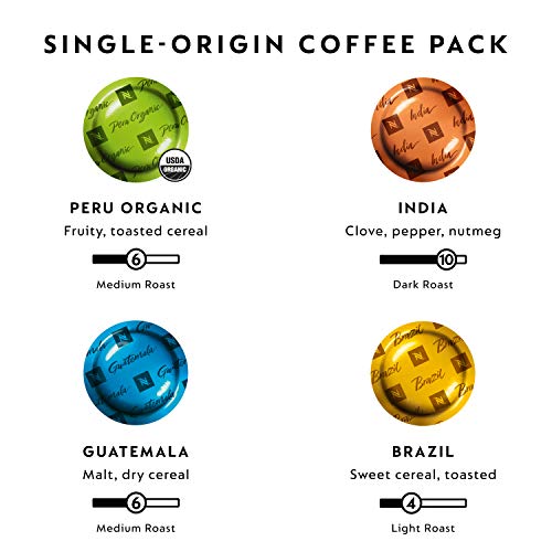 Nespresso Professional Coffee Capsules, Single-Origin Pack With Organic Coffee, Light, Medium & Dark Roast, 200-Count Coffee Capsules #TOP1