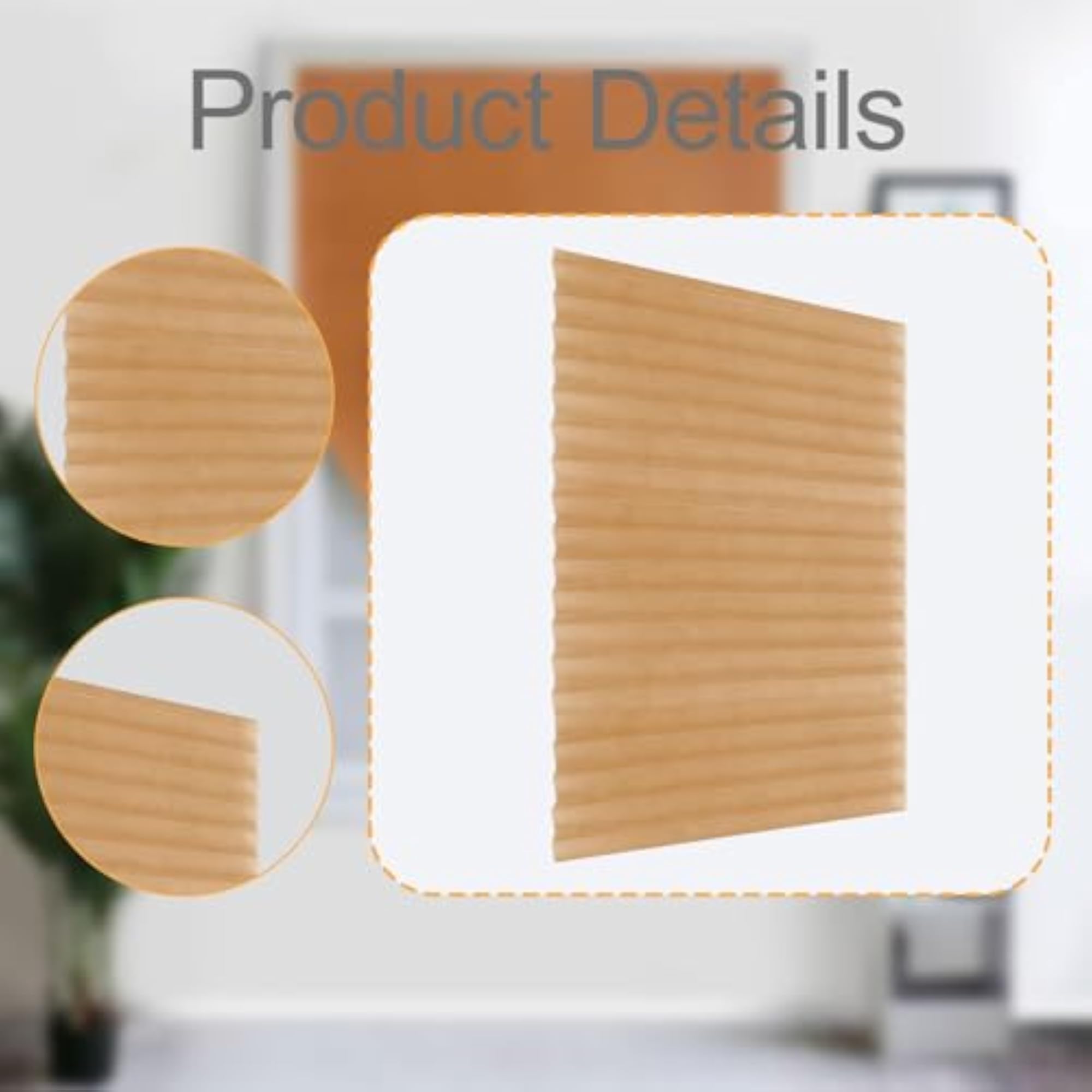 Blackout Window Pleated Shades, Breathable Brown