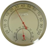 221 PPLS ステンレス製アナログ温湿度計 -20100℃ 0100%RH 校正可 【針】レッド