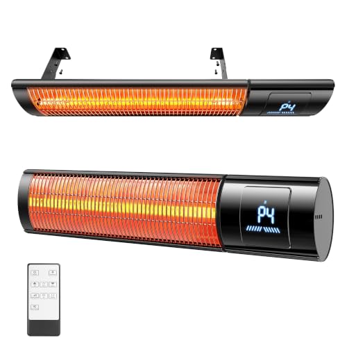 TREBIXA 1500W Infrared Outdoor Electric Heater for Patio Garage & Backyard