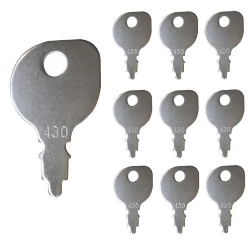 10 Pack Ignition Keys for 430-009 Starter Key Replaces Briggs & Stratton 691959 Kohler 48 340 01-S AYP 109310X MTD 925-0201 Husqvarna 532 12 21-47 Scag 48017-02 AYP 122147X Lesco 012649 (430)