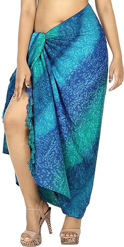 LA LEELA Women's Long Pareos Bathing Suit Cover Up Beach Bikini Beachwear Sarong