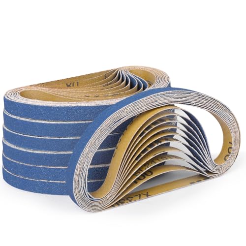 Image of 40-Piece Premium 1 /2 x 18 Inch Zirconia Sanding Belts 120 Grit