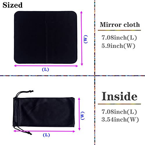 Image of ADBGV 3Pcs Unisex Hard Shell Eyeglasses Cases, Protective Case For Glasses,Sunglasses Case with Cleaning Cloth