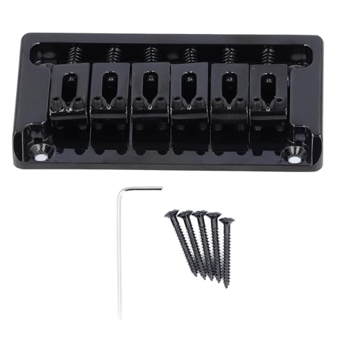 6 String Electric Guitar Bridge Kit, Brass Material for Richer Tonality, CNC Machined for Quality, Non Tremolo for ST/TL Guitars