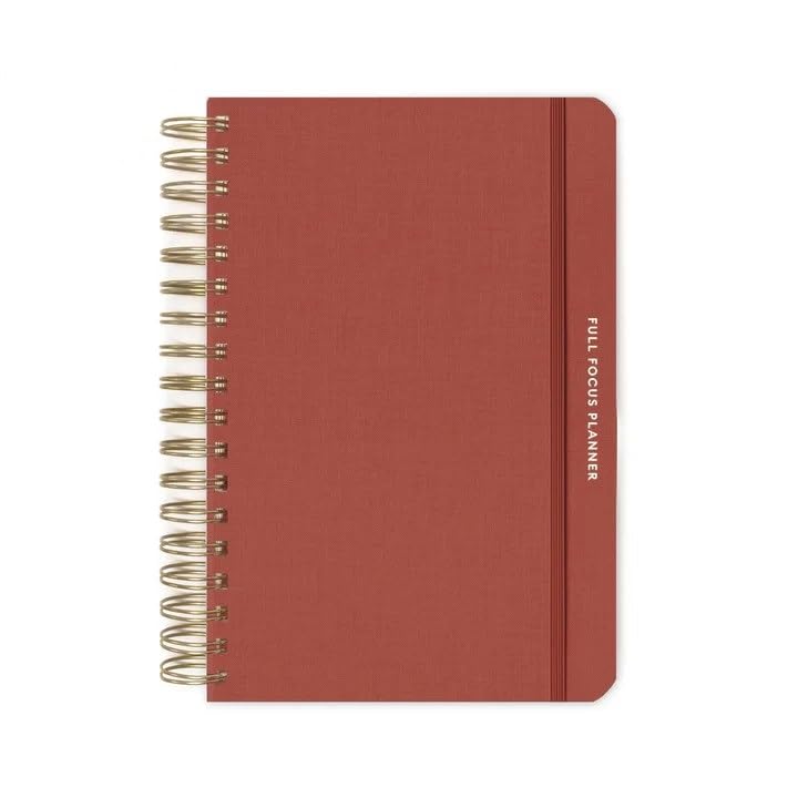 Full Focus Linen Coil Planner by Michael Hyatt - The #1 Daily Planner to Set Annual Goals, Increase Focus, Eliminate Overwhelm, and Achieve Your Biggest Goals - Hardcover (Sienna)
