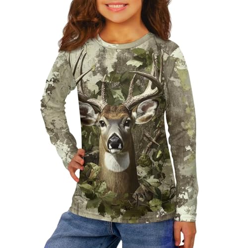 Image of Uourmeti Long Sleeve Tops for Boys Graphic T Shirts Teen Girls Active Pullover Tees