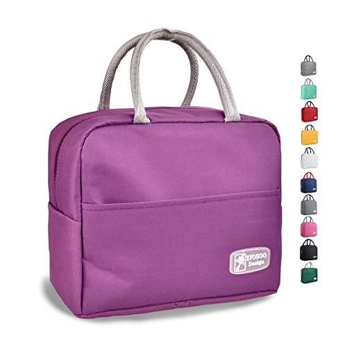 Zvosoo Insulated Lunch Bags For Women And Men, Reusable Lunch Bags, Waterproof Lunch Bag For Work, Office, Picnic, Outdoor(Purple B) #TOP4