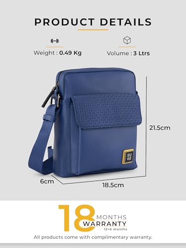 Image of EUME Packsy Sling Bag for Men & Women | Vegan Leather Crossbody Travel Bag | Magnetic Easy Access Pockets | Lightweight 3L Daily Use Bag