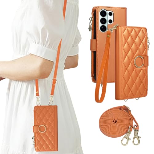 Mldjomid ������ Galaxy S26 Ultra �P�[�X �蒠�^ �V�����_�[ �M�����N�V�[s26�E���g�� �X�}�z�P�[�X �����O�t�� 6.9�C���`�Ή� Galaxy S26 Ultra �蒠�^�P�[�X ���K���� �J�[�h���[ SC-53G SCG37 