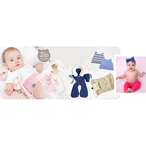 Zip Blanket Coelho Bolso Listrado Rosa Rosa