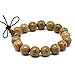 Yibosoar Rel Goods Unisex Natural Wengewood Beads Necklace Mala Wenge Wood Bracelet Link Prayer Bead Tibetan Buddhism (12mmx17)