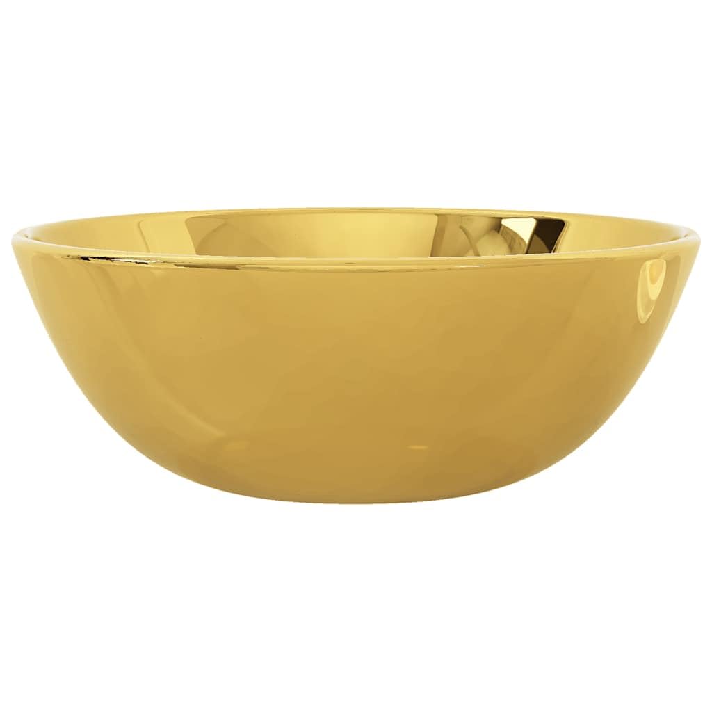 Generisch Waschbecken 28 x 10 cm Keramik Golden,Heimwerkerbedarf,Sanitärbedarf,Sanitärkeramik & Armaturen,Waschbecken & Spülen,Badezimmer-Waschbecken,143490