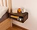 WOODCHES Floating Nightstand Wooden, Bedside Table, Nightstand Shelf, Handmade, Wall Mounted Bedside Shelf, Minimalist and Unique Style (Vancouver)