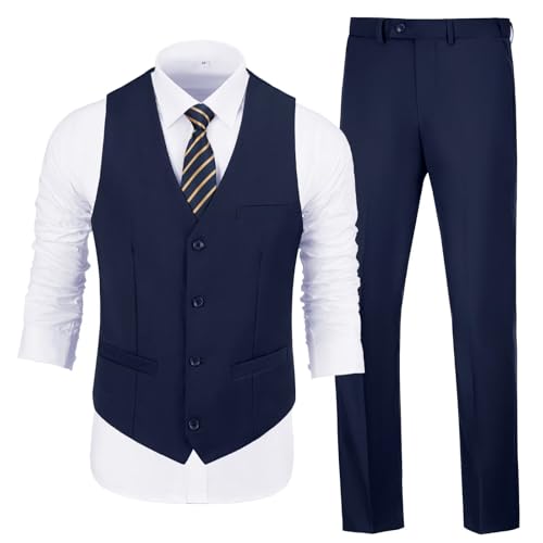 Hipfun Navy Blue 2-Piece Suit