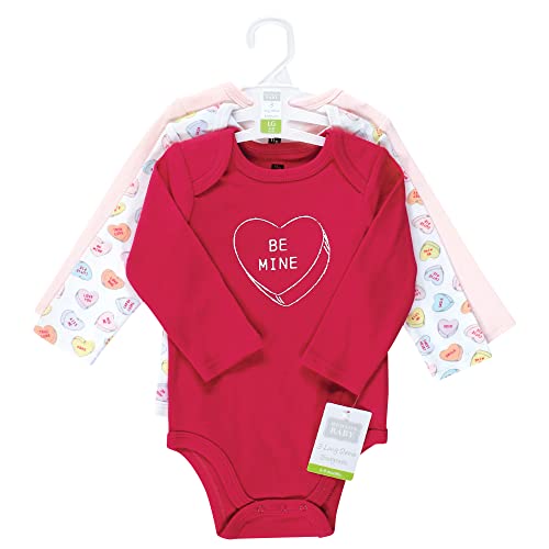 Hudson Baby Unisex Baby Cotton Long-Sleeve Bodysuits, Be Mine Valentine, 6-9 Months - Thumbnail 2