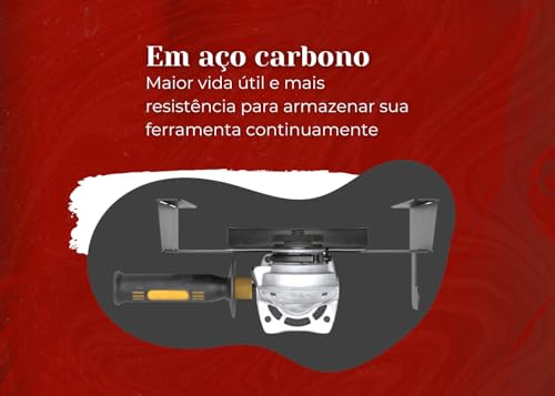 Suporte para Esmerilhadeira e Lixadeira Manual Angular Universal em Aço Carbono Resistente - TLPRO -