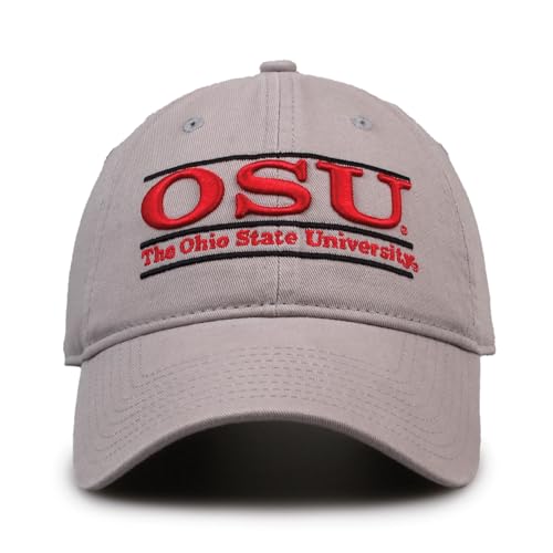 The Game NCAA Ohio State Buckeyes Hat, Unisex One Size Adjustable Light Grey