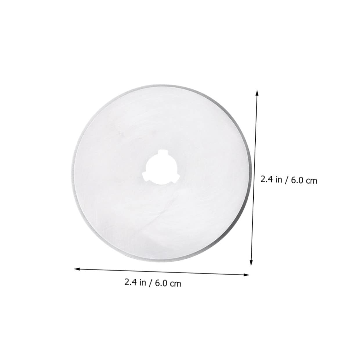 60-mm Rollschneiderklingen aus Stahl, Silber, 10 Stück