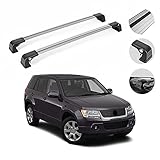 OMAC Roof Rack Cross Bar for Suzuki Grand Vitara 2006-2013 Silver | Car Rooftop Rail Crossbars 165 Lbs Load Capacity Adjustable Anti-Theft Lock 2 Pcs | Carrier for All Your Cargo Luggage Bike Kayak