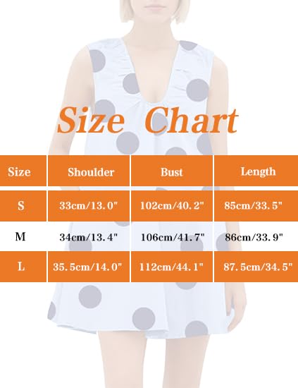 Image of Women Summer Sleeveless Babydoll Mini Dress Scoop Neck Loose Fit Tank Dresses Party Ruched Short Dress with Pockets