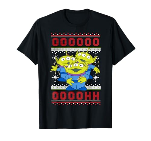 T-shirt Aliens Toy Story Disney style pull de Noël moche