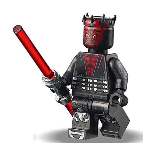 LEGO Star Wars The Clone Wars Minifigure - Darth Maul (Printed Legs with Silver Armor) with Dual Lightsaber - Image 2