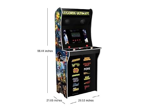 AtGames Legends Ultimate Arcade, Full Size Game Machine, Home Arcade, Classic Retro Video Games, 300 Licensed Arcade and Console Games, Action Fighting Puzzle Sports & More, WiFi, HDMI, Bluetooth - Thumbnail 6