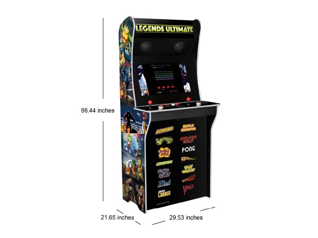 Miniatura 6 de AtGames Legends Ultimate Arcade, máquina de juego de tamaño completo, arcade en casa, videojuegos retro clásicos, 300 juegos de arcade y consolas