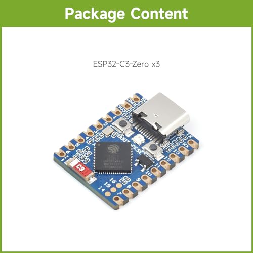 Waveshare 3PCS ESP32-C3 Mini Development Board, Based On ESP32-C3FN4 Single-Core Processor, 160MHz Running Frequency, 2.4GHz Wi-Fi & BLE 5 - Image 2