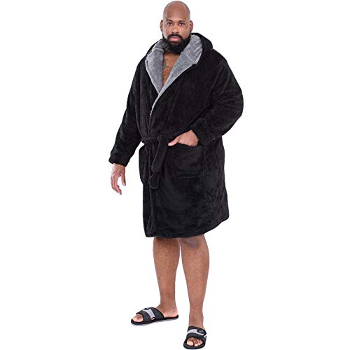 D555 Duke New Quay Super Soft Dressing Gown Black - 4XL