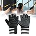 Menolana 2 Pieces Workout Gloves Black Breathable Anti Slip Accessory Exercise Gloves for Weightlifting Biking Riding Fitness Pull Ups, M
