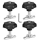 DBREAKS 4PCS T-nut Adapter Nutensteine, T5/T6 Edelstahl Befestigungsschrauben Rastschiene, T-Nut-Klemmschraube mit Pflaumenbaum Mutter und Unterlegscheibe, Befestigungen Ladungssicherung